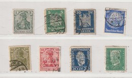 Empire Allemand. 8 Timbres Perforés. Etat Moyen. Taches. Charnières... - Perforadas