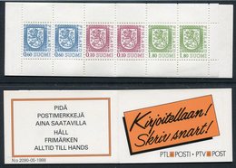 FINLAND 1988 Lion Definitive 5 Mk. Complete Booklet On Ordinary Paper MNH / **.  Michel MH 22x - Booklets