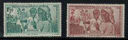 France // Guadeloupe // Poste Aérienne // 1942 // Oeuvre Protection De L'enfance Indigène Timbre MNH** No.1-2 Y&T - Airmail