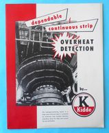 KIDDE - OVERHEAT DETECTOR SYSTEM FEATURES Old Brochure FIRE SAFETY Fire Department Pompiers Feuerwehr Vigili Del Fuoco - Firemen