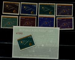 PARAGUAY 1962 SOLAR SYSTEM MI No 1134-41+BLOCK 32 MNH VF!! - Nordamerika