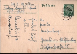 ! 1940 Ganzsache Deutsches Reich, Roding, Weihnachten - Covers & Documents
