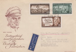 Enveloppe  FDC  1er  Jour  ALLEMAGNE  DDR   Patriotes  Allemands   1953 - 1950-1970