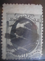ETATS-UNIS - USA Stamp - N° 48 Yvert&Tellier - 30c Noir Hamilton - Fancy Cancel - Grand Format - Great Size - 2 Photos - Gebruikt
