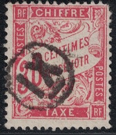 TAXE - BANDEROLE - N°33 - 30c ROUGE - OBLITERATION CHIFFRE IX ROMAIN DANS UN CERCLE. - 1859-1959 Usados