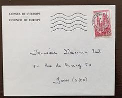 FRANCE Idée Européenne Yvert Service 16 Sur LETTRE, Cachet  STRASBOURG à YERRES,FDC 1er Jour1951 - European Ideas