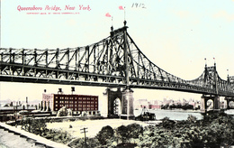 New York - Queensboro Bridge - Written 1912 - By M. & Co., N.Y. - No. 22 - 2 Scans - Bruggen En Tunnels