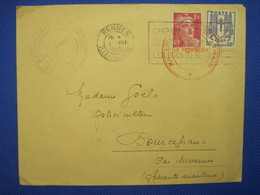 France 1945 RENNES BOURCEFRANC Cachet Militaire Escadron Du Train - 2. Weltkrieg 1939-1945