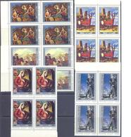 1981. USSR/Russia, Georgian Paintings,  4 Sets In Blocks Of 4v, Mint/** - Ongebruikt