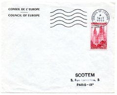 Enveloppe Premier Jour Conseil De L'Europe 14-01-1958. Timbre Strasbourg Surchargé. - 1958