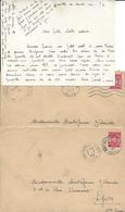 1952 - 4 E REGIMENT DU GENIE DE GRENOBLE POUR DESTEFANIS ZELANDE RUE DAUMONT LYON - LETTRE + 2 ENVELOPPES MILITAIRE - Militaire Stempels Vanaf 1900 (buiten De Oorlog)