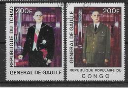 Thème De Gaulle - Libération - Tchad/Congo - Oblitéré - TB - De Gaulle (General)