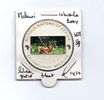 MALAWI 10 KWACHA 2004 PROOFLIKE SILVERPLATED COLOURED ENDANGERED WILDLIFE AFRICA HERT - Malawi