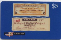 USA : AmeriVox : Série Timbres Fiscaux Téléphoniques : New England USA (sous Emballage - PIN Non-gratté) - Briefmarken & Münzen