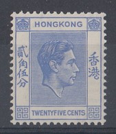 HONG KONG KGVI  1938-52 25C SG 149  MNH - Ungebraucht