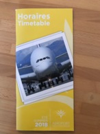 AEROPORT NICE COTE D'AZUR Horaires Timetable ETE Summer 2018 - Orari