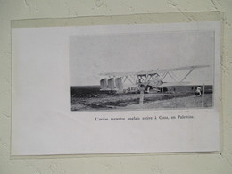 Gaza Aérodrome (Palestine) Arrivée D'un Avion Britanique Biplan Bimoteur  - Coupure De Presse De 1935 - Other & Unclassified