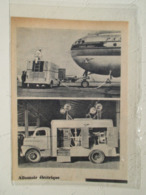 USA Camion Batterie Mobile  "Allumoir Electrique" Avion PAN AM "Clipper America Aircraft" - Coupure De Presse  De 1948 - Vrachtwagens