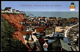 ALTE POSTKARTE HELGOLAND BLICK AUF DAS OBER- UND UNTERLAND Oberland Insel Ansichtskarte AK Postcard Cpa - Helgoland