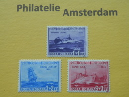 Romania 1936, SHIPS BATEAUX SCHEPEN SCHIFFE NAVES: Mi 519-21, ** - Unused Stamps