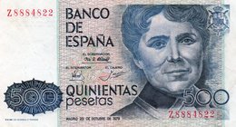 SPAIN 500 PESETAS 1979  P-157a.2  CIRC.-XF+++  SERIE Z 8884822 - [ 4] 1975-… : Juan Carlos I