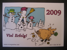 Österreich- Glückwunschkarte 2009 Vom BriefmarkenkünstlerHannes Margreiter - Unclassified