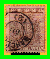 ESPAÑA SELLO AÑO 1874 DE AMADEO I 10 CENTIMOS DE PESETA - Usati