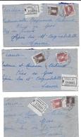 CORDOBA 1932 ARGENTINE RECOMMANDE POUR ACHARD VINS EN GROS SAVOIE - LOT DE 3 ENVELOPPES - Brieven En Documenten