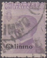 Italia Colonie Egeo Calino 1912 SaN° 7 (o) Vedere Scansione - Ägäis (Calino)