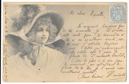 Cpa: Illustrateur - WICHERA - Femme Au Chapeau (Noir Et Blanc, Précurseur) MM.Vienne 1904 - Wichera