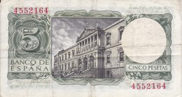 BILLETE DE 5 PTAS DEL AÑO 1954 DE ALFONSO X SIN SERIE  (BANKNOTE) - 5 Peseten