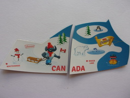 Magnet Brossard Savane Bonhomme De Neige éléphant Whitehorse Canada Elefant Ours Baker Lake Schneemann Snowman Bateau - Tourism