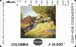 Colombia - Telecom (Tamura) - Fernando Botero - Concierto Campestre, 15.500$Cp, Used - Colombie