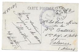 WWI COMMISSION MILITAIRE GARE DE BOURGES DE H COTE POUR SOUS OFF 6 RA VALENCE - CPA CORRESPONDANCE MILITAIRE - War 1914-18