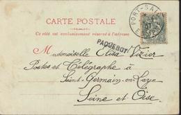 YT France Blanc N°111 CAD Port Saïd Egypte 24 4 07 Cachet Paquebot CPA Messageries Maritimes SS Portugal - Gebraucht