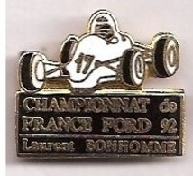 V79 Pin's FORD Championnat De France 92 Laurent Bonhomme Toulouse Qualité Egf Superbe Achat Immédiat - Ford