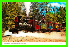 BRANSON, MO - SILVER DOLLAR CITY, 1880 STEAM TRAIN - ANIMATED - OZARK POSTCARD PUBLISHERS - - Branson