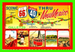 SANTA FE, NM - U. S. HIGHWAY 66 - INTERSATE 40 THROUGH SCENIC NEW MEXICO - MAO - PETLEY STUDIOS - 6 MULTIVUES - - Santa Fe