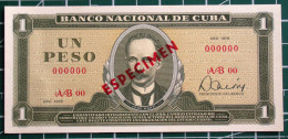 Exelente 1978, Un Peso SPECIMEN, UNC. Primros Años De Revolución. - Kuba