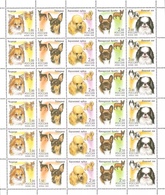 Russia  2000 Full Sheet Fauna Dog Animals Animal Decorative Dogs Nature Pets Domestic Pet Stamps MNH Mi 837-841 Sc 6598 - Hojas Completas