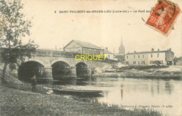 44 St Philbert De Grand-Lieu, Le Pont Sur La Boulogne, Affranchie 1916 - Saint-Philbert-de-Grand-Lieu