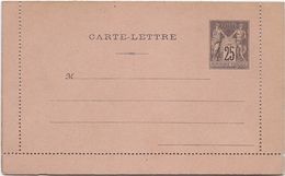 France Entiers Postaux - 25c Noir Sur Rose - Type Sage - Carte-lettre  - Neuf - Letter Cards
