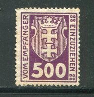 DANTZIG- Taxe Y&T N°13- Neuf Sans Gomme - Postage Due