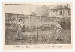 COUPURE De PRESSE SPORT DÉBUT XX ème SIECLE ANNÉE 1908 - SPIRAPOLE ( TENNIS ) FEMME WOMEN COMMODE à INSTALLER - Altri & Non Classificati