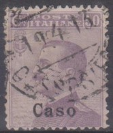 Italia Colonie Egeo Caso 1912 50c. SaN°7 (o) BB Vedere Scansione - Ägäis (Caso)