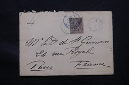 NOUVELLE CALÉDONIE - Enveloppe De La Foa Pour Paris Via Nouméa En 1891, Affranchissement Alphée Dubois - L 57342 - Storia Postale