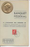France N°278A Sur Menu Du 22-6-1937 - TB - Lettres & Documents