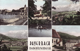 Payerbach * Schwimmbad, Kirche, Boot, Stadtteil, Mehbild, Gebirge, Alpen * Österreich * AK2222 - Neunkirchen