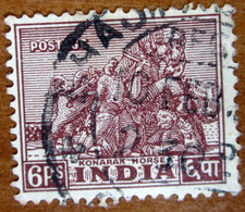 1949 INDIA Monumenti  Konarak Horse - 6p Usato - Used Stamps