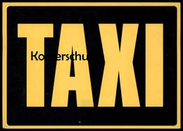 ÄLTERE POSTKARTE TAXI SCHRIFTZUG SYMBOL GELB SCHWARZ PKW Cab Hack Edgar Cpa Postcard AK Ansichtskarte - Taxis & Fiacres